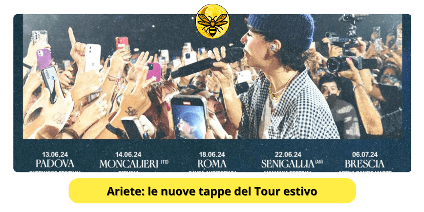 “La notte d’estate”: Nuove date nel tour estivo di Ariete